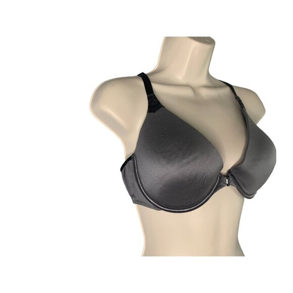 Sweet Nothings Gray Black Womens Size 38D Front Closure Padded Underwire Bra - Picture 2 of 8